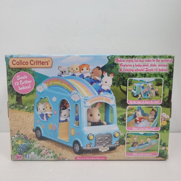 Calico Critters Sylvanian Families Sunshine Nursery Bus NEW - Picture 2 of 5